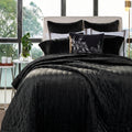 Colcha Emperador Veludo Matelassado Preta – Queen
