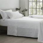 Jogo de Cama Satinee Casal tinto Branco